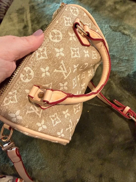Source Unknown Beige Monogram Crossbody Satchel - Picture 3 of 10